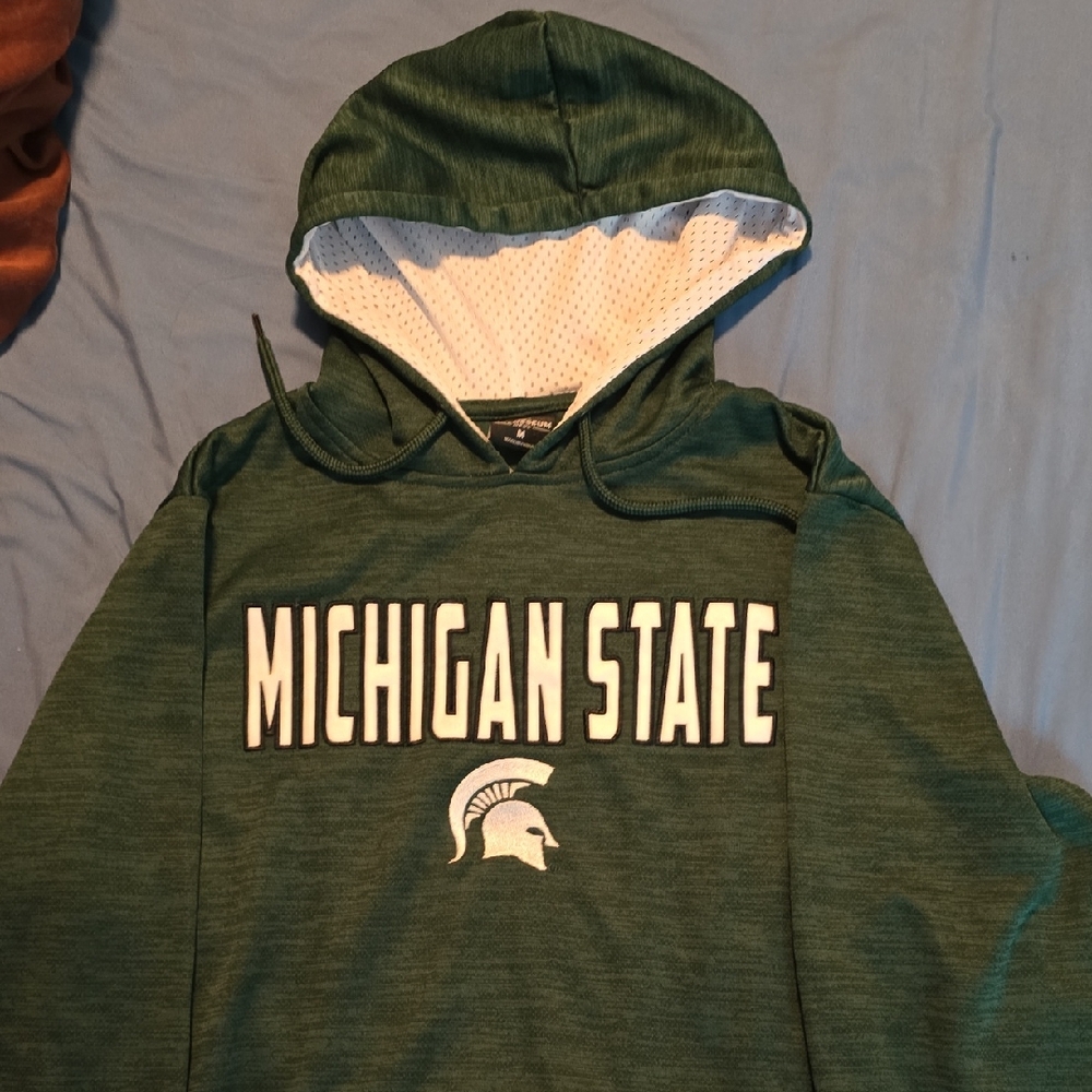 Colosseum Michigan State Green and White  Hoodie Size M